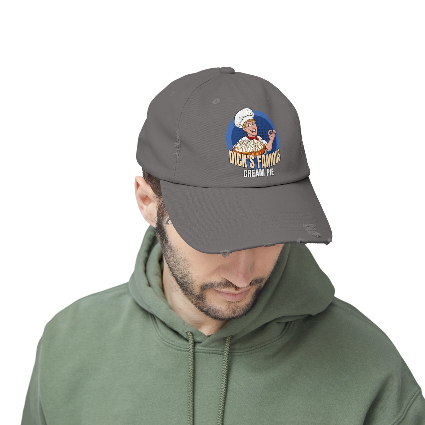 Dick's Famous Cream Pie - Funny Unisex Distressed Cap