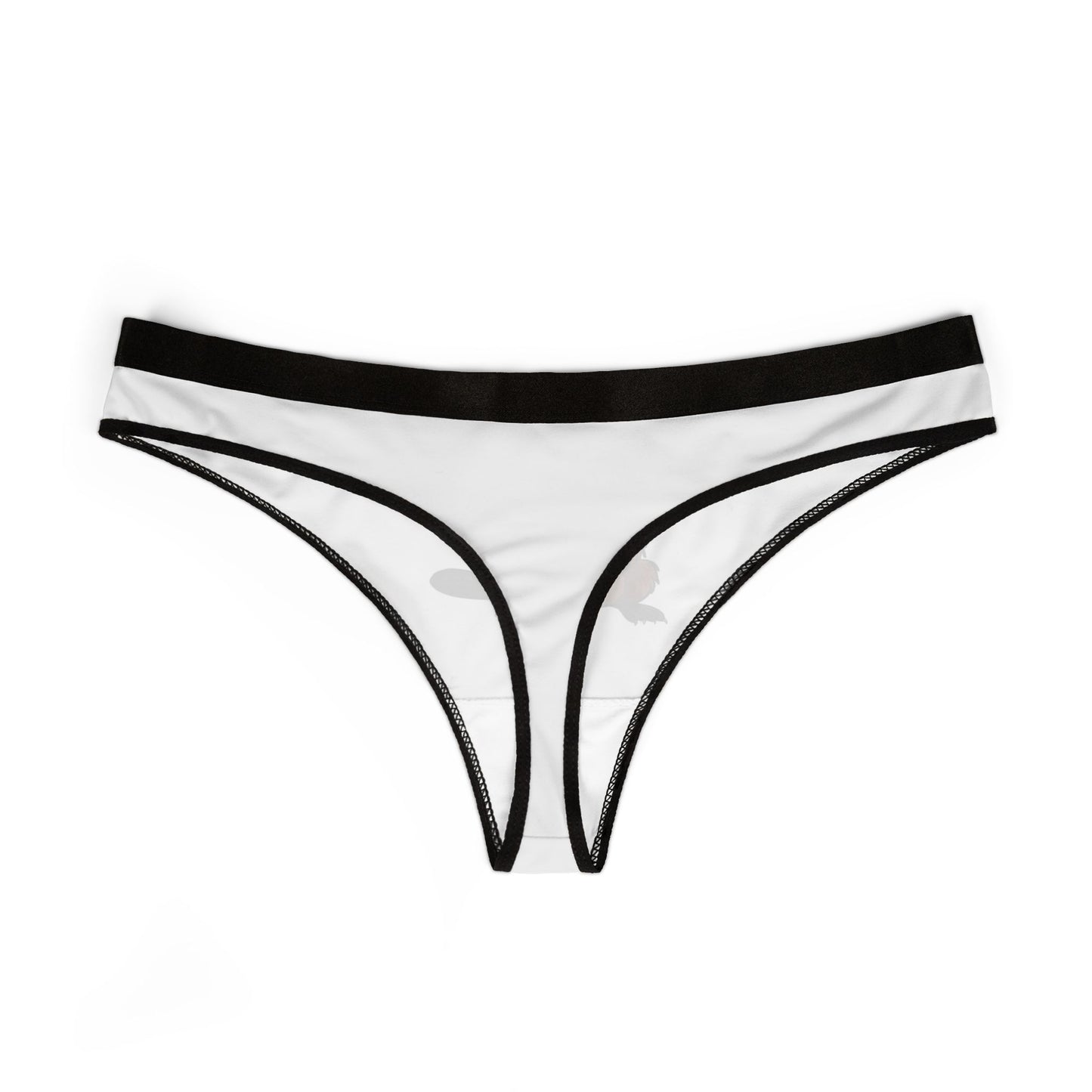 Winking Beaver - White - Women's Thongs (AOP)